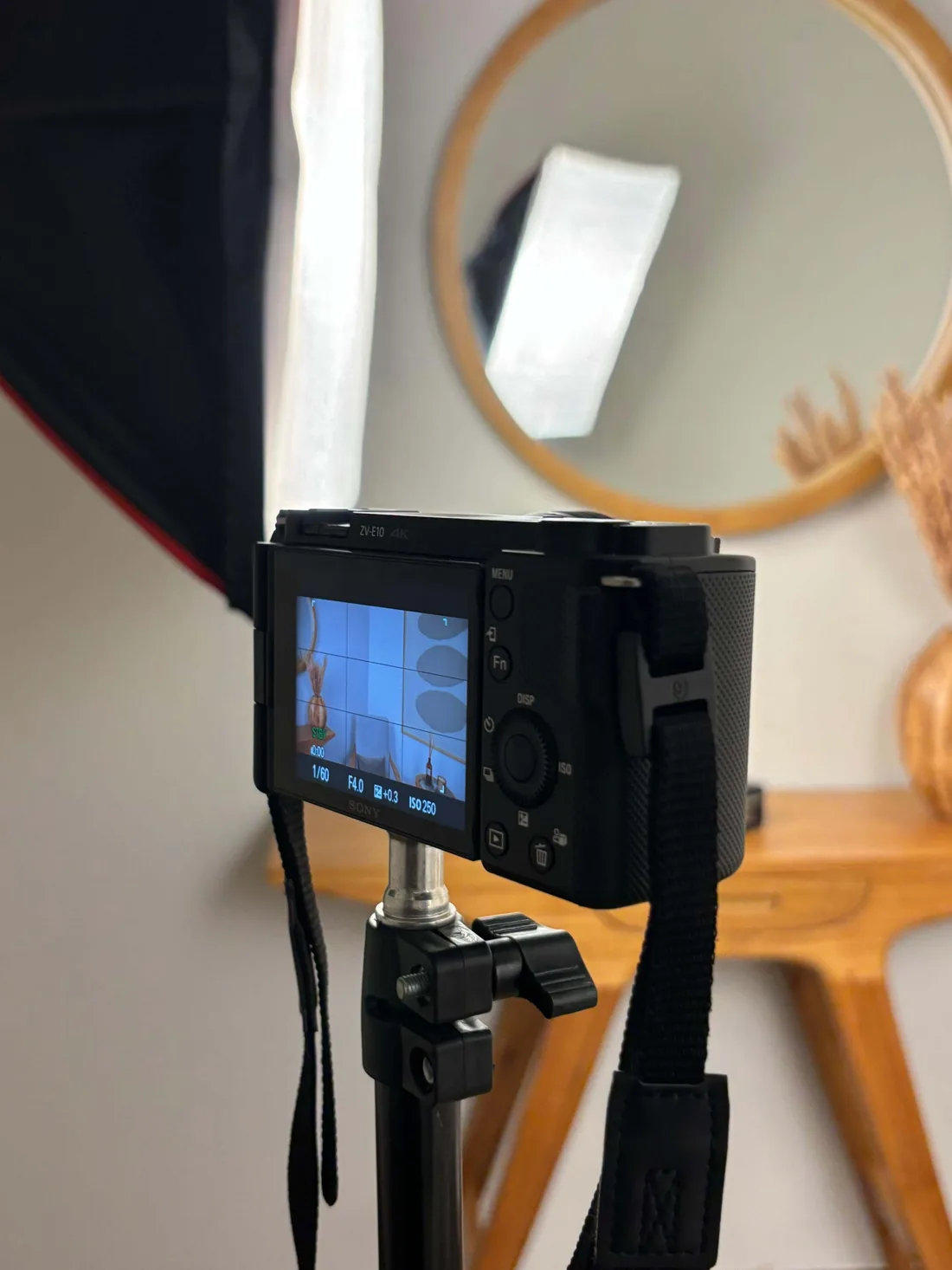Detrás de escena de producción en estudio con cámara Sony